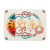 Retro Sparta Fietsroute Magneet (Horizontaal)