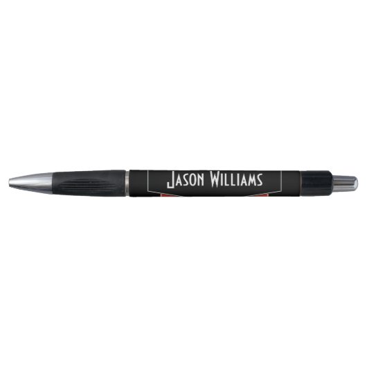 Retro Speciaal Monogram schrijfpen Cadeautje Pen (Voorkant)