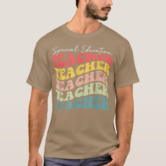 Retro Special Education Teacher Appreciation Back T-shirt