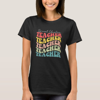 Retro Special Education Teacher Appreciation Back T-shirt