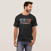Retro Speech Language Pathologist Cute Groovy Flow T-shirt (Voorkant volledig)