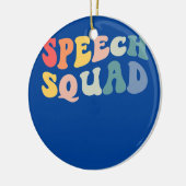Retro Speech Squad Speech Therapy Speech Keramisch Ornament (Links)
