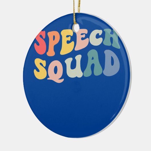 Retro Speech Squad Speech Therapy Speech Keramisch Ornament (Links)