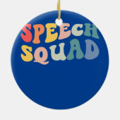 Retro Speech Squad Speech Therapy Speech Keramisch Ornament (Achterkant)