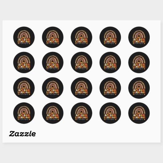 Retro Speech Therapy Speech Language Patholoog F Ronde Sticker (Vel)