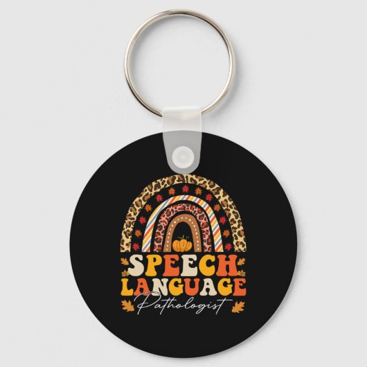 Retro Speech Therapy Speech Language Patholoog F Sleutelhanger (Voorkant)