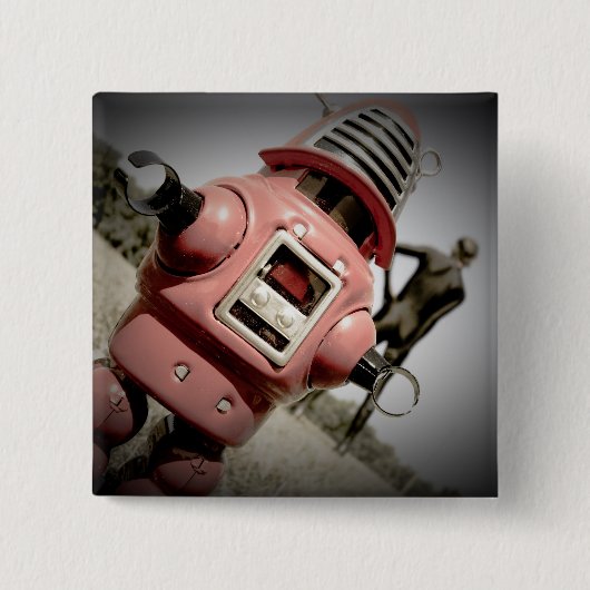 Retro Speelgoed Robby Robot 04 Button (Voorkant)
