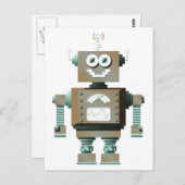 Retro Speelgoed Robot Briefkaart (lt) (Voorkant / Achterkant)