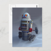 Retro Speelgoed robot nummer 7 Briefkaart (Voorkant / Achterkant)