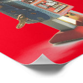 Retro Speelgoed Robot Poster (Hoek)