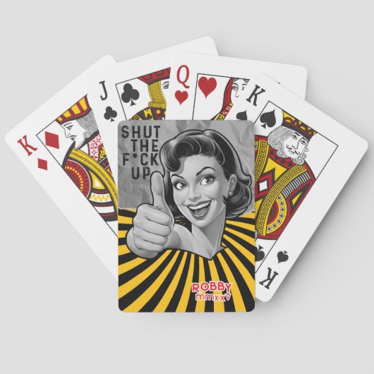 Retro speelkaarten Echtscheidingsgeschenk (Achterkant)