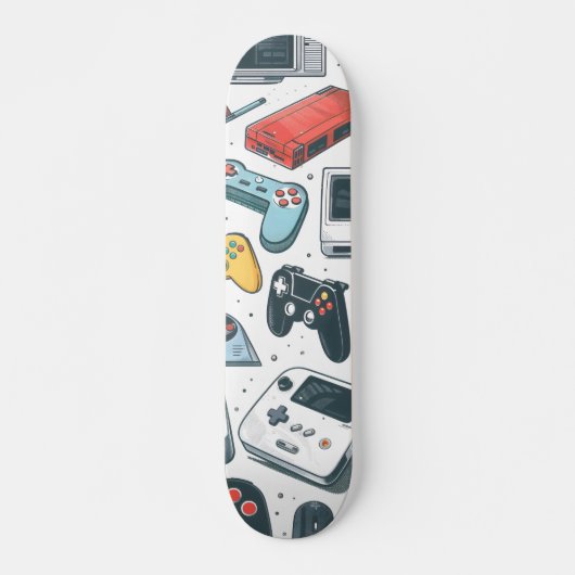 Retro spellen skateboard (Voorkant)