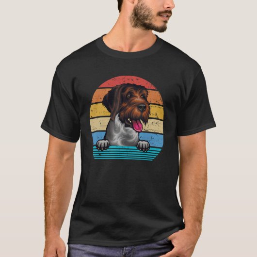 Retro  Spinone Italiano T-shirt (Voorkant)