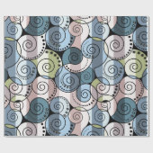 Retro, spiraal cadeaupapier (Vlak)