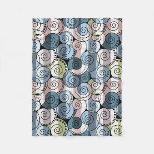 Retro, spiraal fleece deken