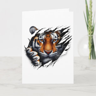 Retro Spirit Tijger Gezicht Shirt Ontwerp Footll T Kaart