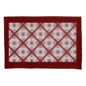 Retro Spiro Burst Geometric Pattern Maroon of Any Kussensloop (Voorkant-Links)