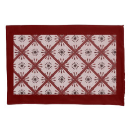 Retro Spiro Burst Geometric Pattern Maroon of Any Kussensloop