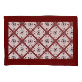 Retro Spiro Burst Geometric Pattern Maroon of Any Kussensloop