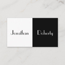 Retro Split Black en White Visitekaartje