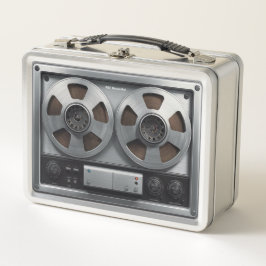 Retro spoel naar spoel Metal Lunchbox