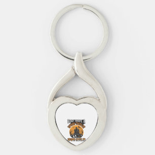 Retro Spook-Tactische Halloween Spokenhuis T-shirt Sleutelhanger