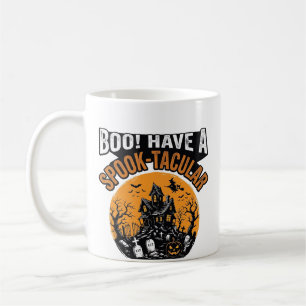 Retro Spook-tastische Halloween Spokenhuis T-shirt Koffiemok