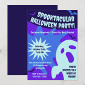 Retro Spooktacular Halloween Party Kaart (Voorkant / Achterkant)