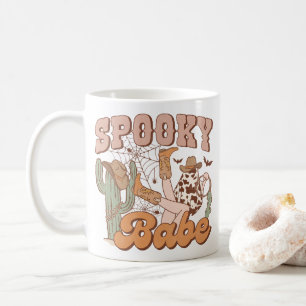 Retro "Spooky Babe" Western esthetisch Koffiemok