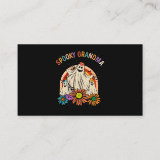 Retro  Spooky Grandma Cute Baby Ghost Groov Visitekaartje