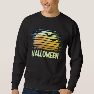 Retro Spooky Moon Halloween Sweatshirt