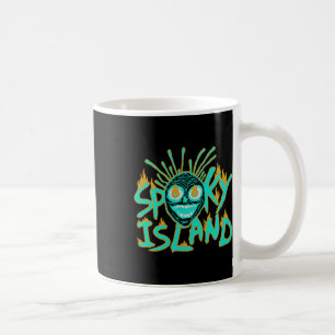 Retro Spooky Skull Funny Halloween 2 Sided Koffiemok