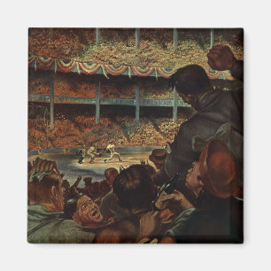 Retro sportfans op een honkbalstadion magneet