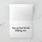 Retro Spring Butterfly Art Happy Birthday Kaart (Binnen)