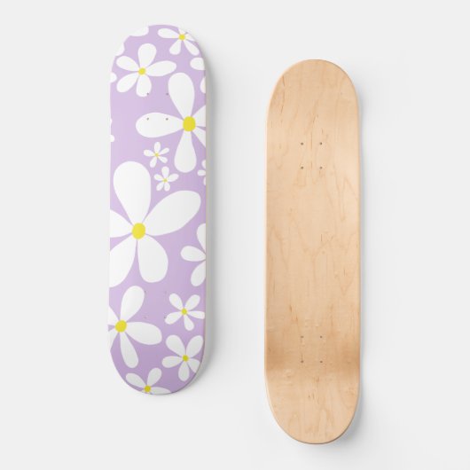 Retro Spring Daisies #1 #decor #art Skateboard (Voorkant)