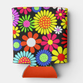 Retro spring hippie flower power blikjeskoeler (Achterkant)