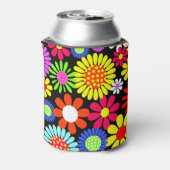 Retro spring hippie flower power blikjeskoeler (Blikje Achterkant)