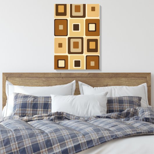 Retro Square op Canvas (Insitu (Slaapkamer))