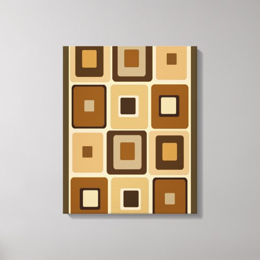 Retro Square op Canvas Afdruk (Voorkant)