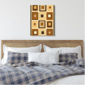 Retro Square op Canvas Afdruk (Insitu (Slaapkamer))