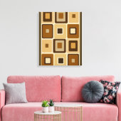 Retro Square op Canvas Afdruk (Insitu (Woonkamer))