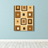 Retro Square op Canvas Afdruk (Insitu (Houten vloer))