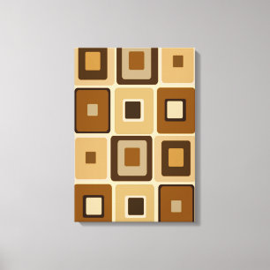 Retro Square op Canvas Afdruk