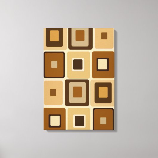 Retro Square op Canvas Afdruk (Voorkant)