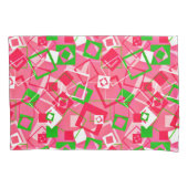 Retro Squares Patroon Kussensloop (Voorkant-Links)