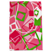 Retro Squares Patroon Medium Cadeauzakje (Voorkant)
