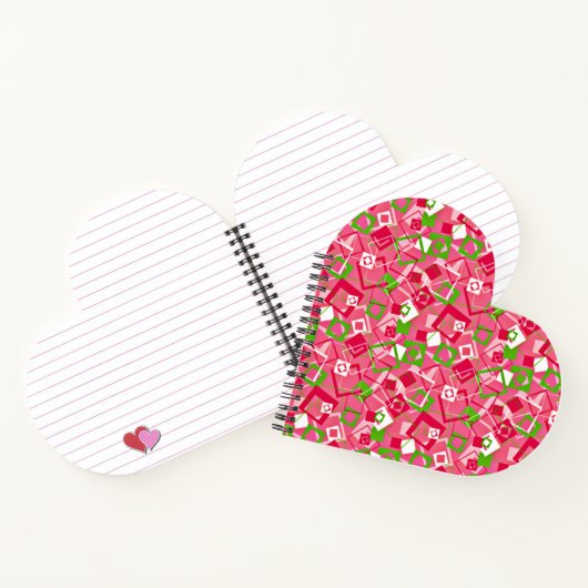 Retro Squares Patroon Notitieboek (Binnen)