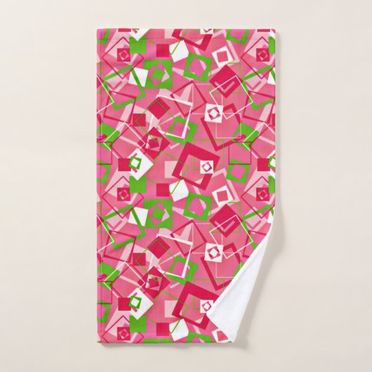 Retro Squares Pattern (Serviette à main)