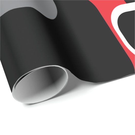 Retro Squares Pattern Red Black White Grey Cadeaupapier (Rol Hoek)