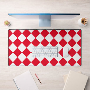 Retro Squares Rood en Wit Retro Bureaumat